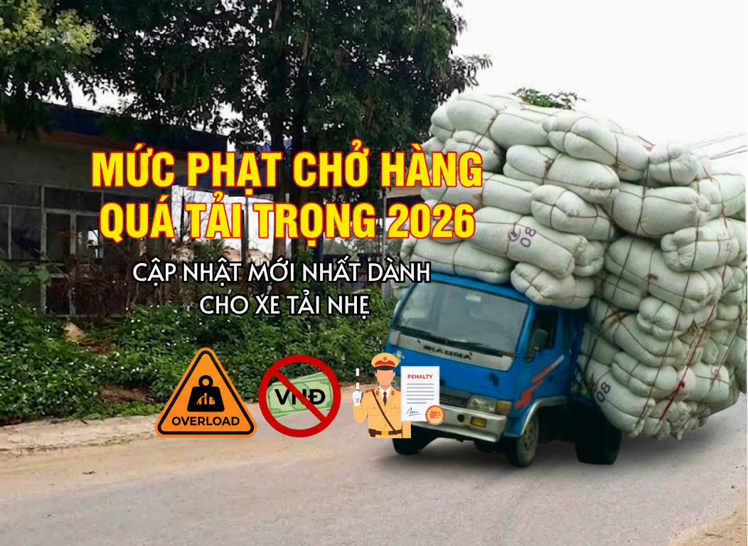 MỨC PHẠT CHỞ HÀNG QUÁ TẢI TRỌNG 2026: CẬP NHẬT MỚI NHẤT DÀNH CHO BÁC TÀI XE TẢI NHẸ