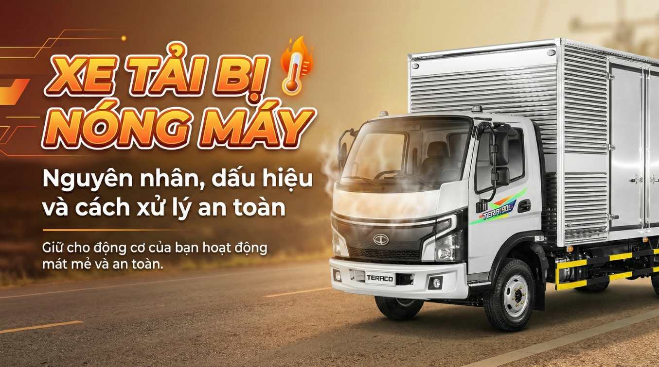 Xe tải bị nóng máy: Nguyên nhân, dấu hiệu và cách xử lý an toàn