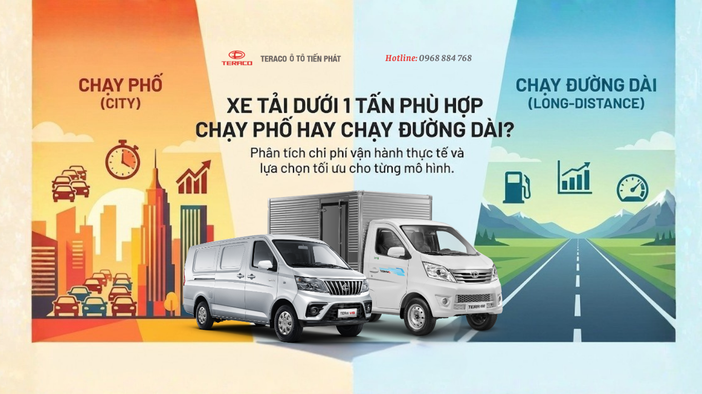 Xe tải dưới 1 tấn phù hợp chạy phố hay chạy đường dài?
