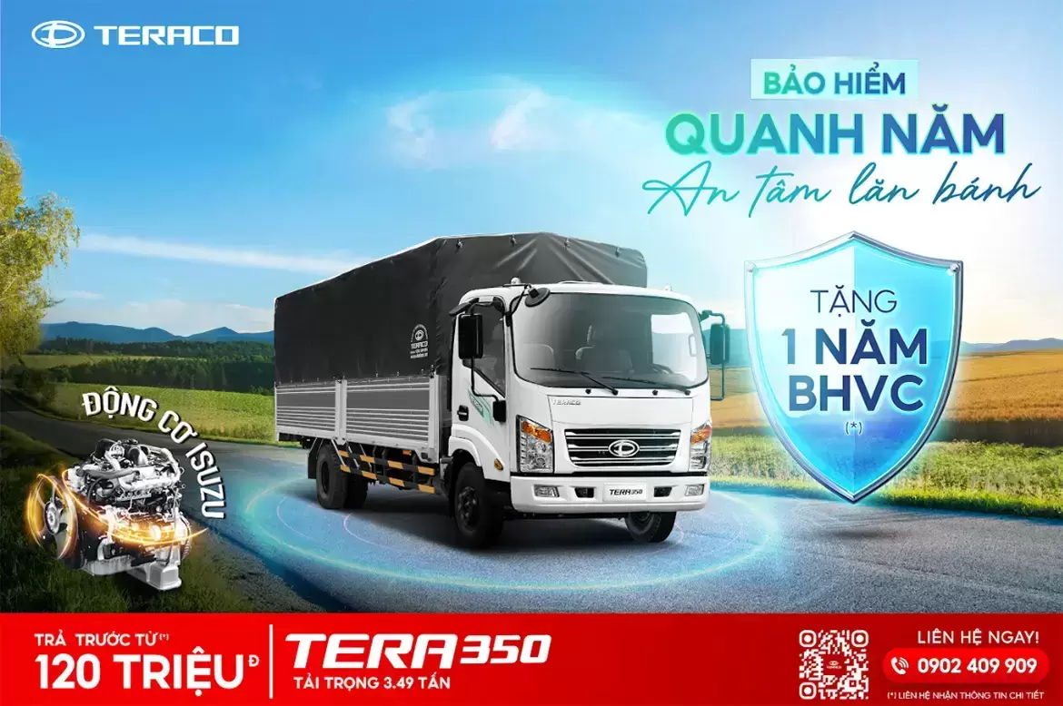 Tải nhẹ Teraco phân khúc 3-5 tấn – chiến binh vận tải đa dụng